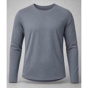 Free Fly Mens Medium Bamboo Long Sleeve Shirt Gray Lightweight Outdoor Tee